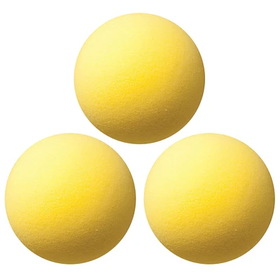 7"  Champion Sports Yellow Uncoated Regular Density Foam Ball, Pack of 3