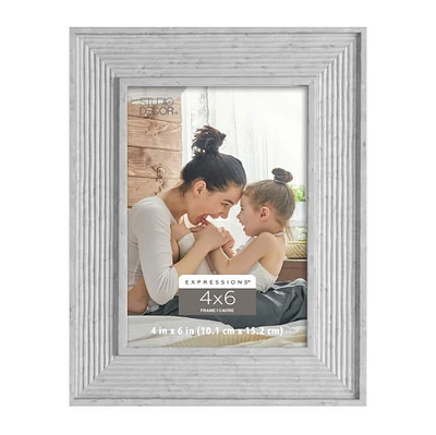 Light Gray Ribbed 4" x 6" Frame, Expressions™ by Studio Décor®