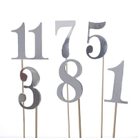 Style Me Pretty Silver Die Cut Wedding Table Numbers