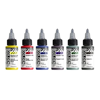 Golden® High Flow Acrylic 6 Color Airbrush Paint Set