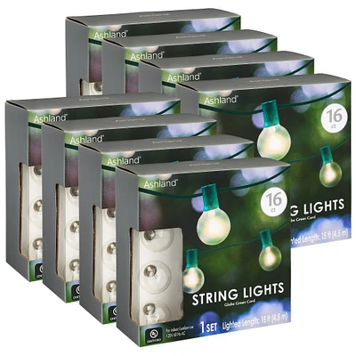 8 Pack: 16ct. Round G40 Bulb String Lights by Ashland™