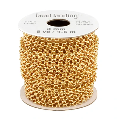 5yd. Gold Cable Chain by Bead Landing™