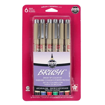 Pigma® Brush™ Pen 6 Color Set