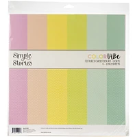 Simple Stories Color Vibe Double-Sided Paper Pack 12" x 12" 6/Pkg-Lights