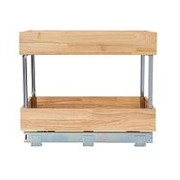 Household Essentials Glidez Wood 2-Tier Cabinet Organizer