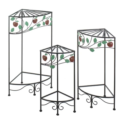 Country Apple Plant Stand (set of 3) 27.5", 23.5"and 19.5"