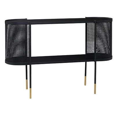 Black Contemporary Metal Console Table, 32" x 47"