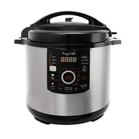 Megachef 12qt. Steel Digital Pressure Cooker With 15 Presets & Glass Lid