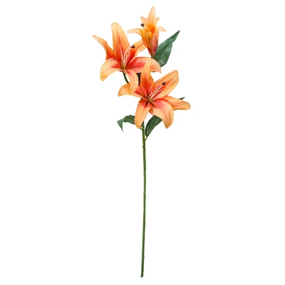 12 Pack: Flame Casablanca Lily Stem by Ashland®