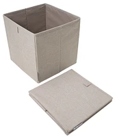 Bigso Beige Soft Foldable Cube Storage Bin