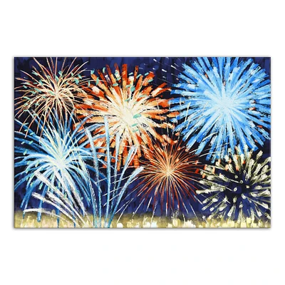 Firework Sky Canvas Wall Art