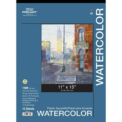 Pro Art® 140lb. Taped Watercolor Pad