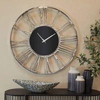 Aluminum Open Frame Geometric Wall Clock