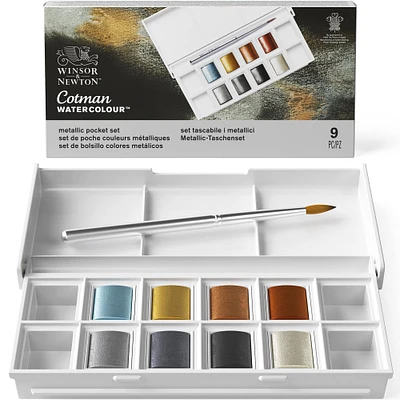 6 Pack: Winsor & Newton™ Cotman Watercolour™ 8 Color Metallic Pocket Set