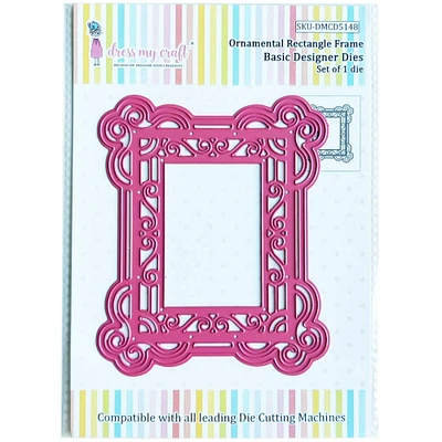 Dress My Craft® Ornamental Rectangle Frame Basic Designer Die