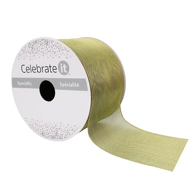 2.5" x 10yd. Sheer Metallic Wired Ribbon by Celebrate It® Specialty