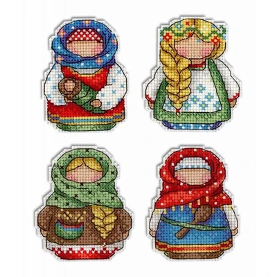 MP Studia Russian Charms Magnets Plastic Canvas Counted Cross Stitch Kit
