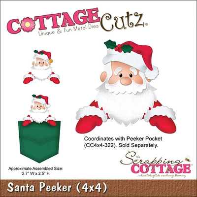 CottageCutz® Santa Peeker Die
