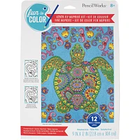 PencilWorks™ Colorful Turtle Color by Number Kit