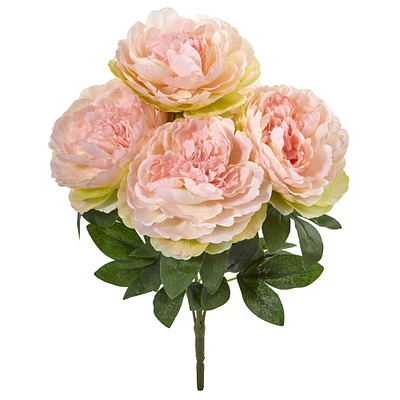 17" Peony Artificial Flower Bouquet (Set of 6)