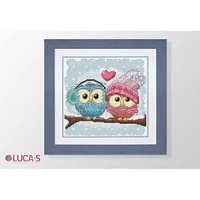 Luca-s Two Cute Owls Counted Cross Stitch Kit