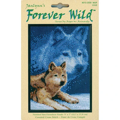 Janlynn® Forever Wild Wolf Mini Counted Cross Stitch Kit