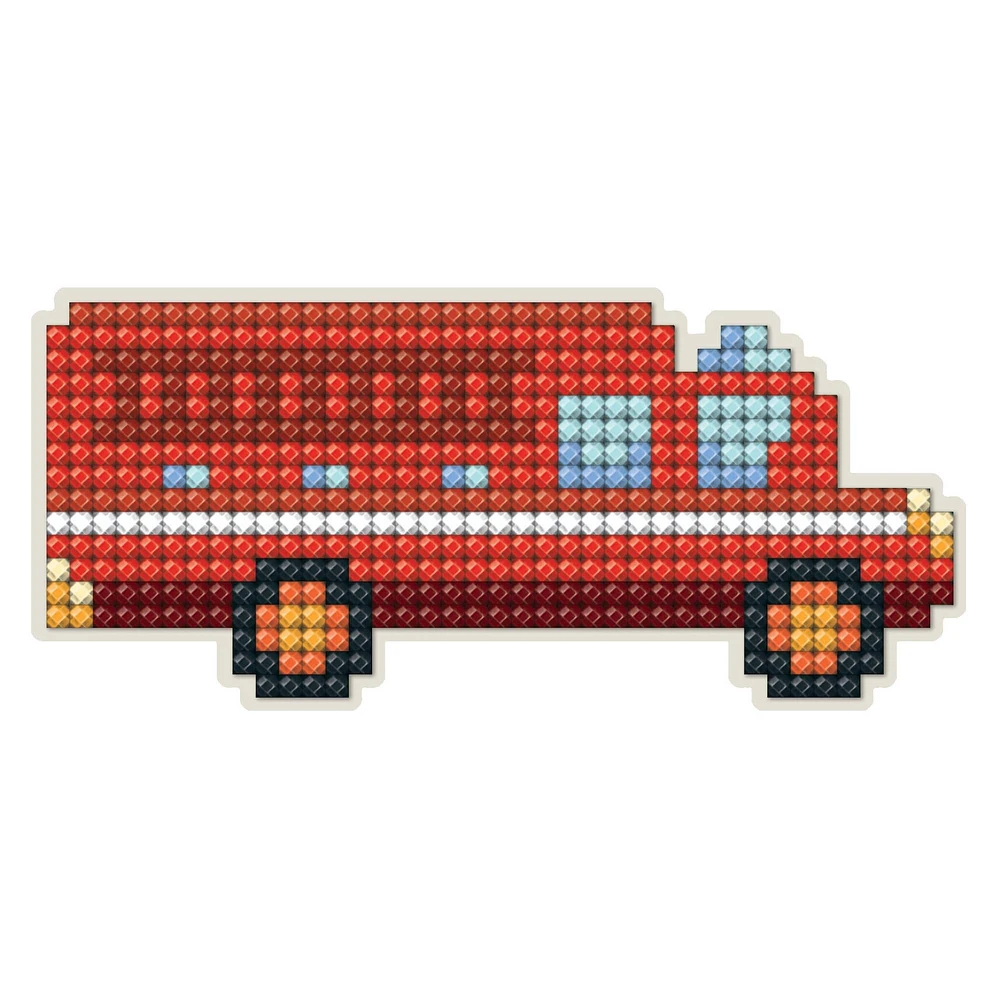 Collection D'Art® Fire Truck Diamond Painting Magnet Kit