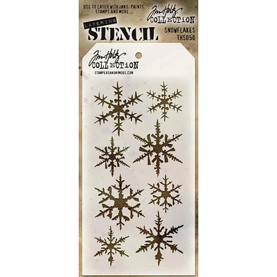 Stampers Anonymous Tim Holtz® Snowflakes Layered Stencil