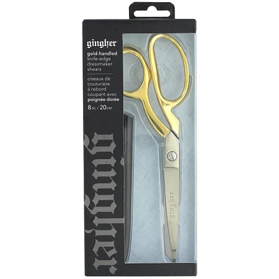 Gingher® 8" Gold Bent Handle Knife Edge Shears