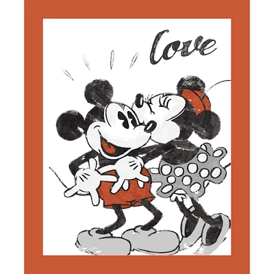 Disney® Vintage Mickey & Minnie Love Cotton Panel Fabric