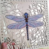 MP Studia Dragonfly Cross Stitch On Wood Kit