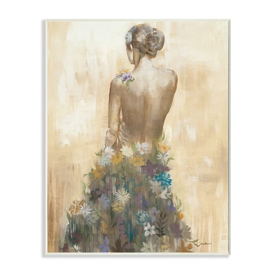 Stupell Industries Nude Female Body Flower Dress Wall Plaque