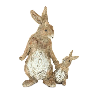 7" Mommy Rabbit with Bunny Figurine Set