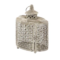 Beige Metal Rustic Lantern Set