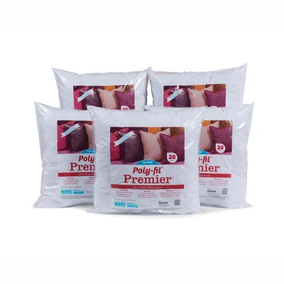 Poly-Fil® Premier™ 5ct. Ultra Plush Pillow Inserts, 20" x 20"