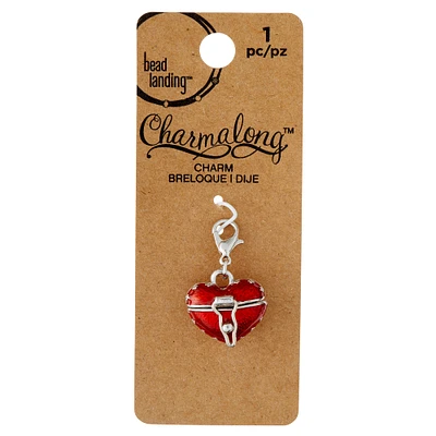 12 Pack: Red Heart Locket Charm by Bead Landing™