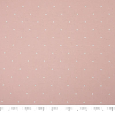 SINGER Pink Dots Cotton Fabric