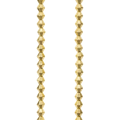 Gold Metal Faceted Round Beads, 4mm by Bead Landing™