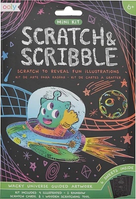 OOLY Wacky Universe Mini Scratch & Scribble Art Kit