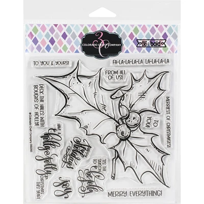 Colorado Craft Company Big & Bold Holly & Berries Clear Stamp Set