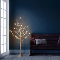 4ft. Pre-Lit White Artificial Twig Christmas Tree, White Lights