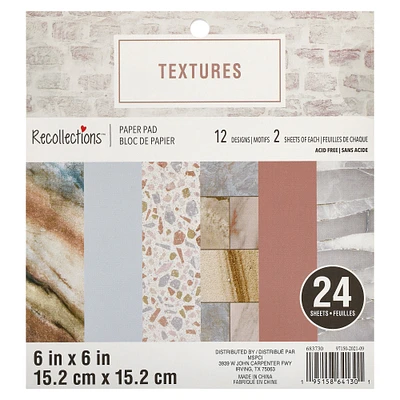 Textures Paper Pad by Recollections™, 6" x 6"