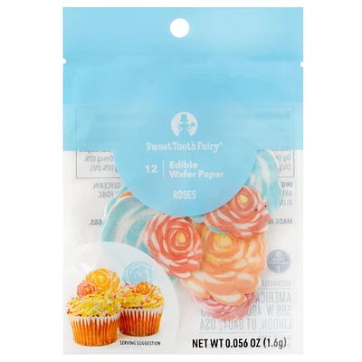 Sweet Tooth Fairy® Edible Wafer Paper Roses, 12ct.