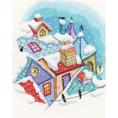 RTO Winter On The Roofs Counted Cross Stitch Kit