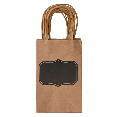 8 Packs: 13 ct. (104 total) Small Black Label Kraft Paper Bags by Celebrate It™