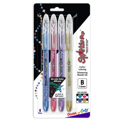 Pentel® Sparkle Pop™ Metallic 4 Color Gel Pen Set