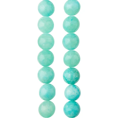 Light Teal Quartzite Round Beads, 8mm by Bead Landing™