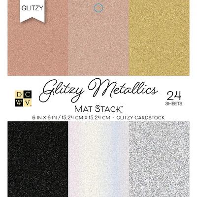 DCWV® Glitzy Metallics Mat Stack®, 6" x 6"
