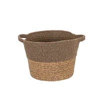 Household Essentials 8.5" Brown Corn & Hyacinth Wicker Basket