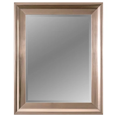 Head West Traditional Brushed Nickel Framed Wall Vanity Mirror - 24" x 30"